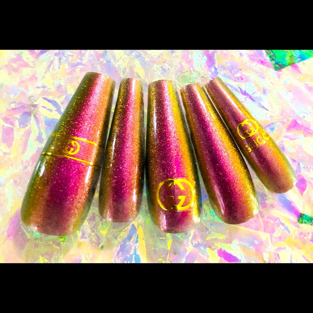 Chrome press on nails